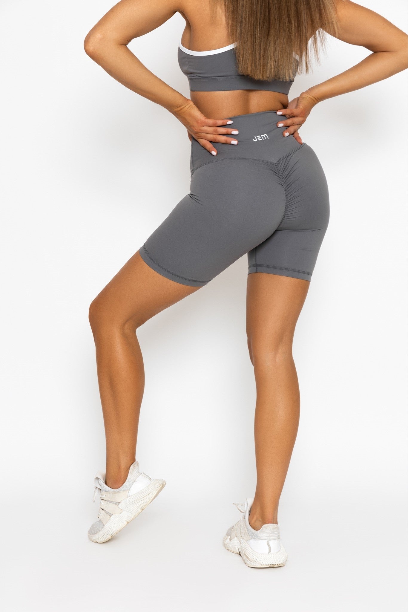 Charcoal scrunch shorts - Buy now here at House Of Peach ®